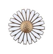 GEORG JENSEN, AN ENAMEL DAISY BROOCH