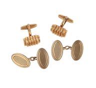 TWO PAIRS OF CUFFLINKS