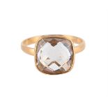 A ROCK CRYSTAL DRESS RING