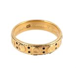 A GOLD MOURNING RING, HENRY WILLIAM GILLMAN BLAAUW, CIRCA 1857