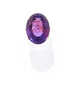 AN AMETHYST SINGLE STONE RING
