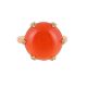 A CORNELIAN AND DIAMOND DRESS RING - Image 1 of 2