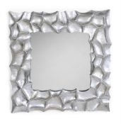 A PTMD SILVERED WOOD MIRROR