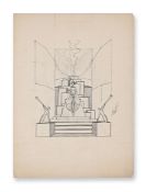 λ ERTÉ (FRENCH, 1892-1990), STAIRCASE DESIGN DRAWING; CIRCA 1935