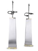 MODERN, TWO TRAPEZOIDAL LAMPS; 21ST CENTURY