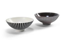 NORMAN WILSON (BRITISH, 1902-1985), TWO BOWLS; DESIGNED 1936; SECOND HALF 20TH CENTURY