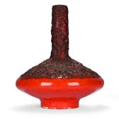 OTTO KERAMIK (GERMAN, EST.1964), 'FAT LAVA RED UFO' VASE; CIRCA 1965