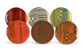 EDUARDO PAOLOZZI (BRITISH, 1924-2009), ‘VARIATIONS ON A GEOMETRIC THEME’ PLATES FOR WEDGWOOD