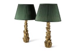 VAUGHAN DESIGNS (BRITISH, EST. 1983), PAIR OF 'ROCK' LAMPS; 21ST CENTURY