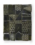 AN ABSTRACT 'BRUTALIST STYLE' WALL TILE; SECOND HALF 20TH CENTURY
