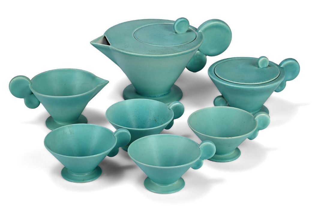 MARGARETE (GRETE) HEYMANN LÖBENSTEIN MARKS (GERMAN, 1899-1990), BAUHAUS TEA SERVICE; CIRCA 1930 - Image 1 of 4
