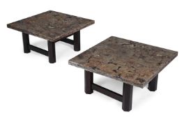 JAN VLUG (DUTCH, 1917-1999) ATTRIBUTED, PAIR OF LOW SIDE TABLES