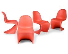 VERNON PANTON (DANISH, 1926-1998), FOUR 'PANTON' CHAIRS FOR VITRA; 2019