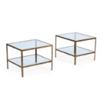 IN THE MANNER OF MAISON RAMSAY (FRENCH), TWO LOW TABLES; SECOND HALF 20TH CENTURY