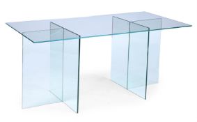 IN THE MANNER OF TONELLI DESIGN (ITALIAN), GLASS TABLE; 21ST CENTURY