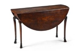 A GEORGE II CHESTNUT DROP LEAF TABLE, CIRCA 1750