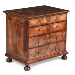A WALNUT CHEST OF DRAWERS, 18TH CENTURY AND LATER