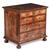 A WALNUT CHEST OF DRAWERS, 18TH CENTURY AND LATER