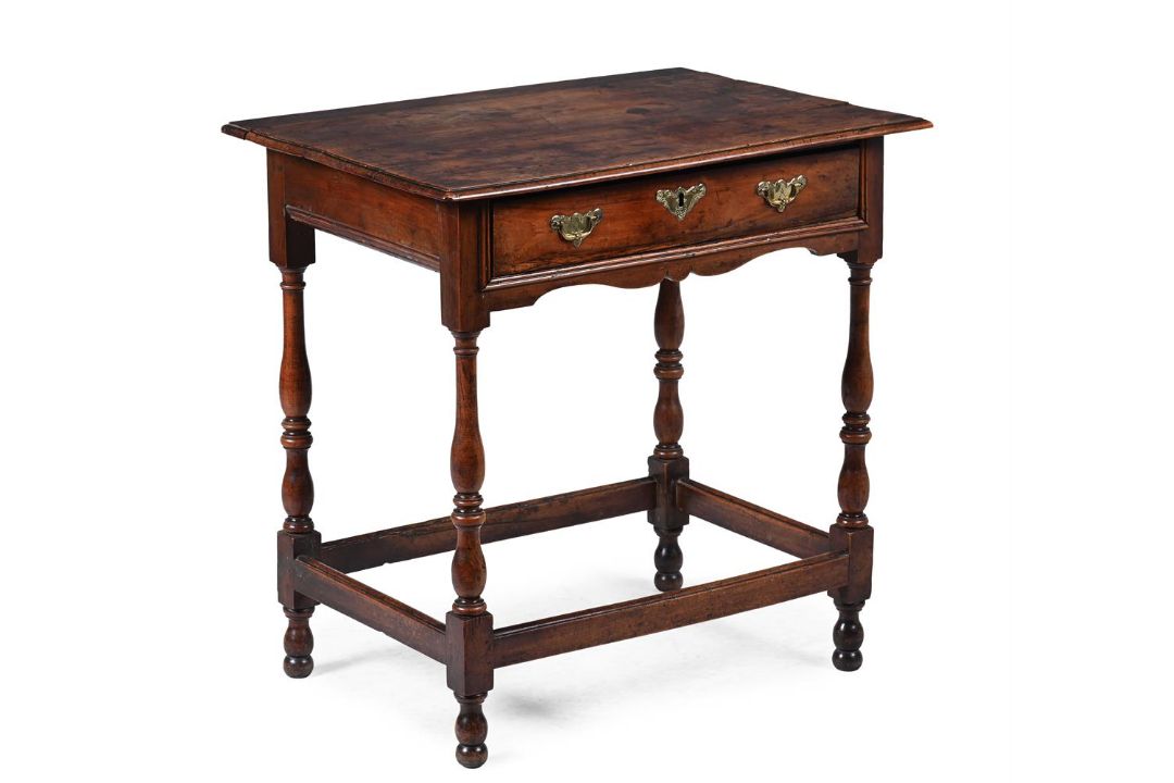 A GEORGE II YEW AND WALNUT SIDE TABLE, CIRCA 1750 - Image 1 of 3