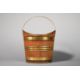 A GEORGE III MAHOGANY AND BRASS BOUND NAVETTE SHAPED BUCKET WITH BRASS LINER, LATE 18TH CENTURY - Image 2 of 2