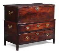 A GEORGE II MAHOGANY COFFER ON CHEST, IRISH, CIRCA 1740