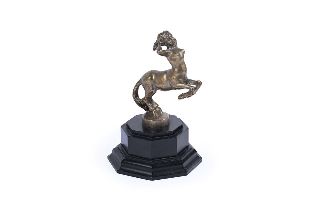 A FRENCH BRONZE CAR MASCOT, CENTAURESSE BY A RENEVEY, SECOND QUARTER 20TH CENTURY - Image 1 of 3