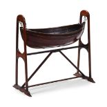 A MAHOGANY BABY'S ROCKING CRADLE, CIRCA 1900