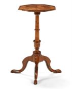 A SOLID YEW TRIPOD OCCASIONAL OR WINE TABLE, CIRCA 1800 AND LATER