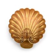 A CARVED AND GILTWOOD MODEL OF A SHELL, PROBABLY 19TH CENTURY
