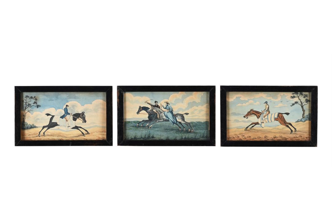 BRITISH SCHOOL (19TH CENTURY), THREE EQUESTRIAN SCENES - Image 1 of 3