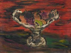 BERNARD MENINSKY (BRITISH 1891-1950), STILL LIFE OF FRUIT IN A GLASS VASE