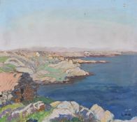 λ LETITIA MARION HAMILTON (IRISH 1878-1964), COTTAGES BY THE SEA, CONNEMARA