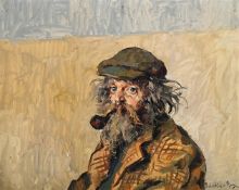 λ ROBERT LENKIEWICZ (BRITISH 1941-2002), PORTRAIT OF AN OLD MAN
