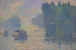 ROBERT ANTOINE PINCHON (FRENCH 1886-1943), PENICHES SUR LA RIVIERE