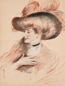 PAUL CESAR HELLEU (FRENCH 1859-1927), PORTRAIT DE MADAME DE GUERNE