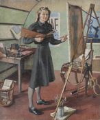 λ VERONICA BURLEIGH (BRITISH 1909-1999), SELF-PORTRAIT AT THE EASEL