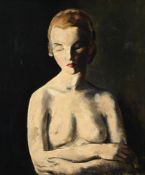 λ JACOB KRAMER (BRITISH 1892-1962), NUDE WITH EYES CLOSED