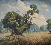 λ WALTER STEGGLES (1908-1997), AN OAK ON ODNEY COMMON
