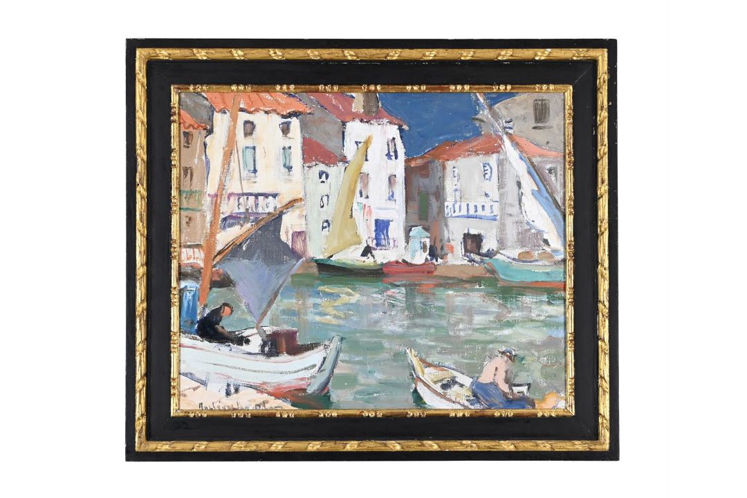 λ JOHN MACLAUCHLAN MILNE (SCOTTISH 1885-1957), THE HARBOUR, ST. TROPEZ - Image 2 of 3
