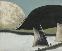λ ANDREW LANYON (BRITISH B. 1947), BOATS