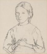 GWEN JOHN (BRITISH 1876-1939), PORTRAIT OF A WOMAN WITH CROSSED HANDS (MARIE HAMONET)