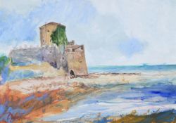 λ PAOLO SALVATI (ITALIAN 1939-2014), CASTLE ON THE SEA