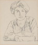 GWEN JOHN (BRITISH 1876-1939), PORTRAIT OF A LADY WITH FOLDED ARMS (ISABEL BOWSER)
