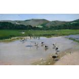 λ TERENCE CUNEO (BRITISH 1907-1996), GULLS ON LEISURE ISLE KNYSNA