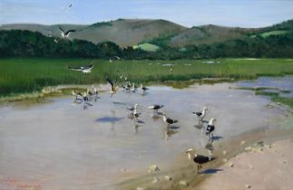 λ TERENCE CUNEO (BRITISH 1907-1996), GULLS ON LEISURE ISLE KNYSNA