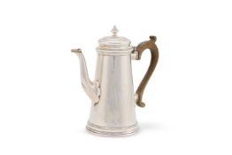 A SILVER TAPERING COFFEE POT, C. J. VANDER LTD., LONDON 1953