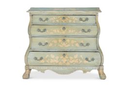 SYRIE MAUGHAM (BRITISH, 1879-1955), A NORTH EUROPEAN PALE BLUE AND CREAM-PAINTED COMMODE