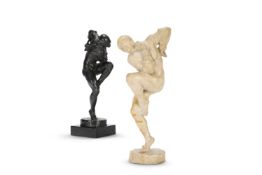 EMANUELE ORDONO DE ROSALE, 9TH MARCHESE DI CASTELLEONE, BRONZE FIGURE OF HARLEQUIN