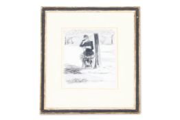 LUCIEN PISSARRO (FRENCH 1863-1944), WOMAN SITTING IN A PARK