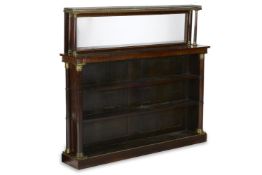 Y A GEORGE IV ORMOLU-MOUNTED BRAZILIAN ROSEWOOD OPEN BOOKCASE